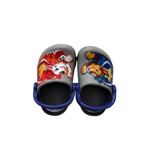 Crocs Paw Patrol Clogs Toddler Kids Size 4 Light Grey Chase Marshall Shoes